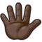 Raised Hand With Fingers Splayed - Black emoji on Samsung